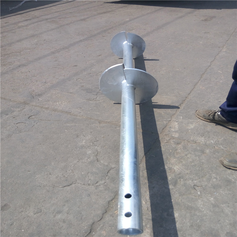 Q235 Grounding And Earthing Products Double Helix Lead Section Square Anchor