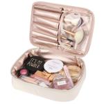 Large Capacity Two Way Zipper Closure Polyester Cosmetic Bag