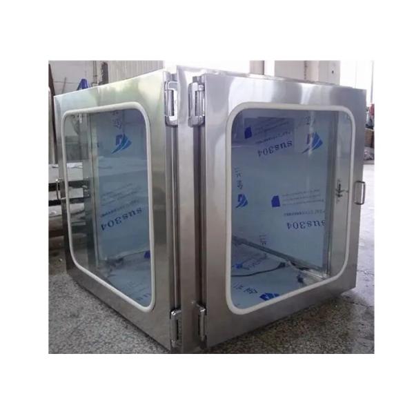 China Air Proof Cleanroom Pass Box L Shape With Electronical Lock factory