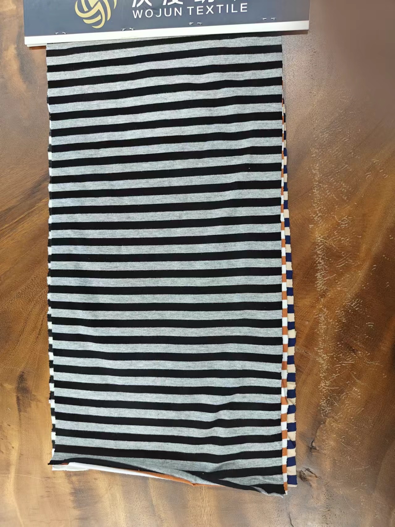 Sweat Absorbing And Smooth Pure Cotton Striped Knit Fabric For Polo Shirt