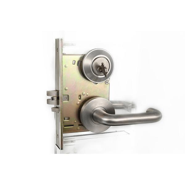 Stainless Steel Lever Handle On Rose High Security Door Locks For Classroom