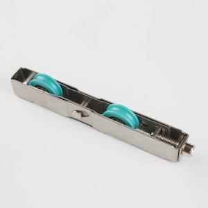 China Two Bearing Wheel 201SS Material Sliding Door Roller Wheel for PVC Sliding Window Door factory