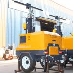 4*400w Floodlight Construction Lighting Towers with 4000-Hour Working Lifetime