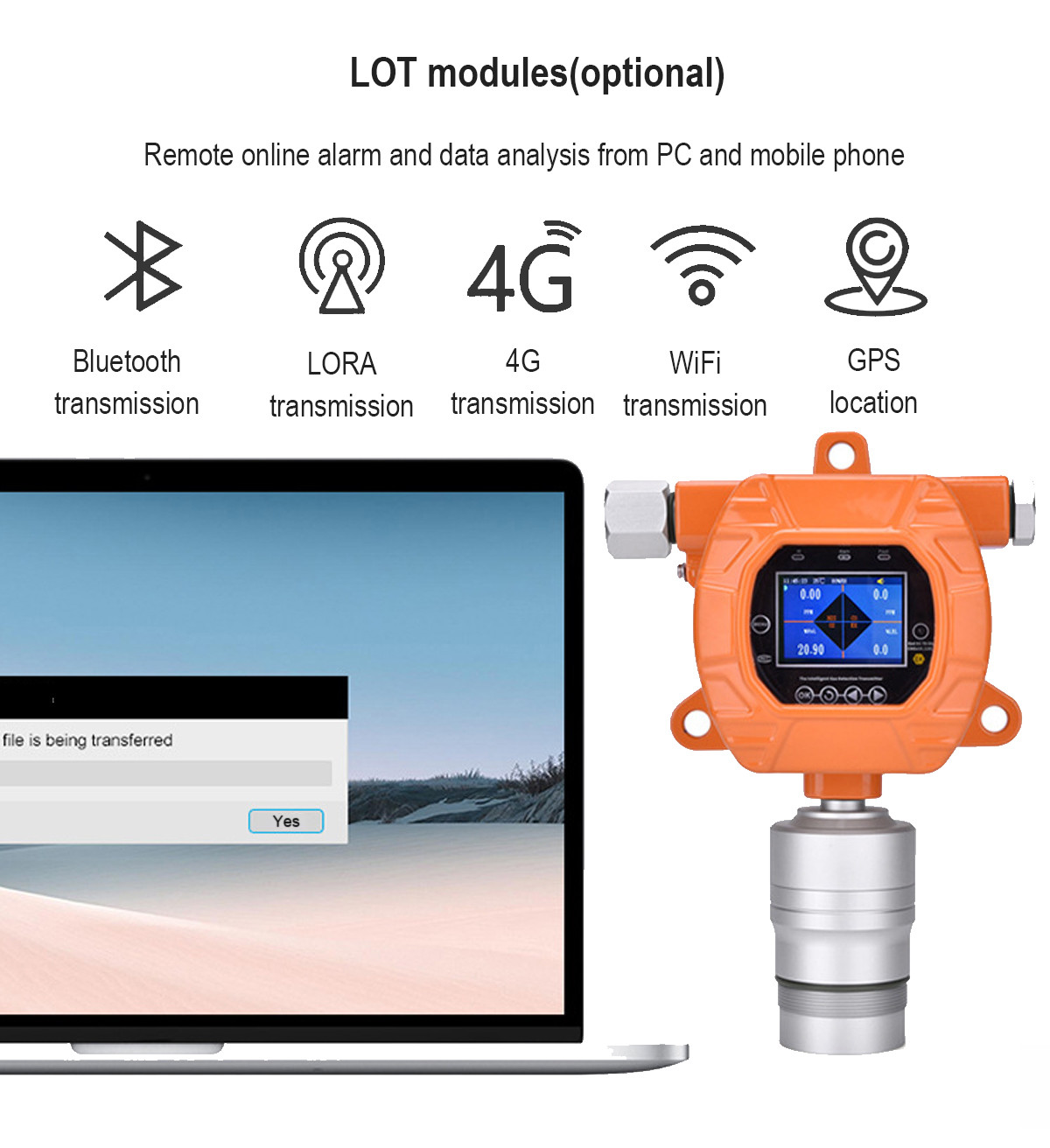 0-50000PPM Fixed Multi Gas Detector Natural Pipeline Processing MIC600