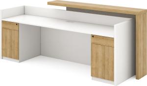 China OEM 2.4M Office Reception Desks Office Counter Desk Long Shape factory
