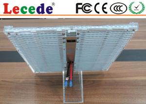 China P3.91-5 Led Transparent Screen Die-casting Aluminum And Standard 1000x1000mm for Window display factory