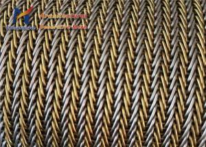 China Dense V Type Spiral Wire Mesh Flexible Copper Architectural factory