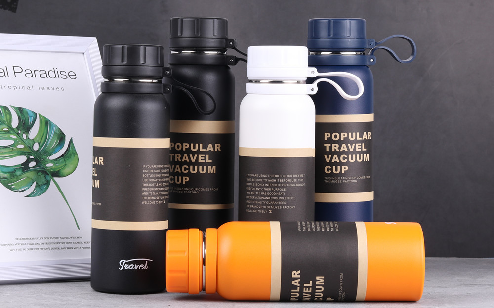 Dual Stainless Steel 650ml 850ml 1100ml Vacuum Flask Climbing Fitness Thermal Tea Cup Insulated Cold Performance Outdoor Sports