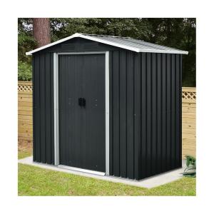 China Apex Roof Outdoor Metal Storage Shed 4x6ft 154cm With Sliding Door Air Vents factory