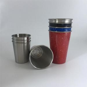 China 18/8 Grade Stainless Steel Insulated Bottle Red Golden Beer Mug 16oz 450ml factory
