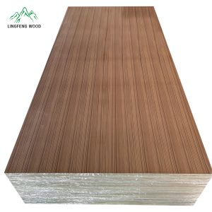 18mm Teak Veneered MRMDF Panel with 1220*2440mm Dimension for High-End Furniture