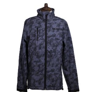 China Custom Printed Windproof Softshell Jacket Winter Sports Jacket Long Sleeve Full Zipper factory