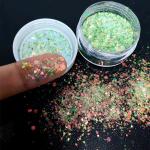Resin Mixed Body Glitter Glittering Bling Open Circle Shaped for Nail Art Craft