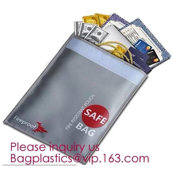Non-Itchy silicone coated fireproof waterproof bag with zipper 15 x 11 inch,Defender fireproof and water resistant
