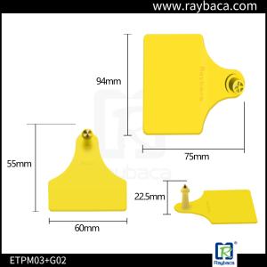 China TPU Material Electronic Cattle Tags / Custom Cow Tags Laser Printing factory