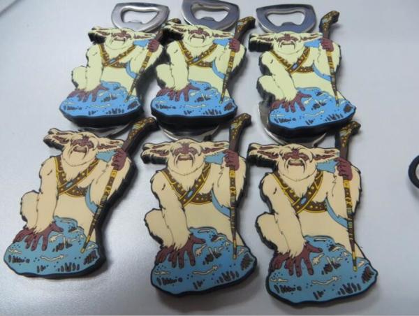 Cute 3D Cartoon Character Shape Soft PVC Fridge Manget Bottle Opener for Club