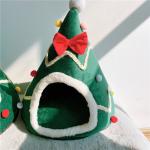 Christmas Cat'S Nest Winter Warm Christmas Tree Dog Bed Bow Knot Yurt Cat'S Bed