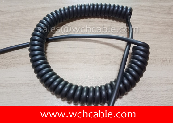 UL Spiral Cable, AWM Style UL21212 16AWG 3C FT2 80°C 600V, PVC / PUR