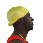 Yellow Promotional Designer Silky Durags Custom Logo