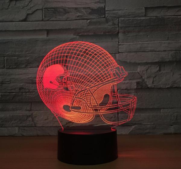 Motorcycle Helmet 7 Colors Change 3D LED Night Light with Remote Control Ideal