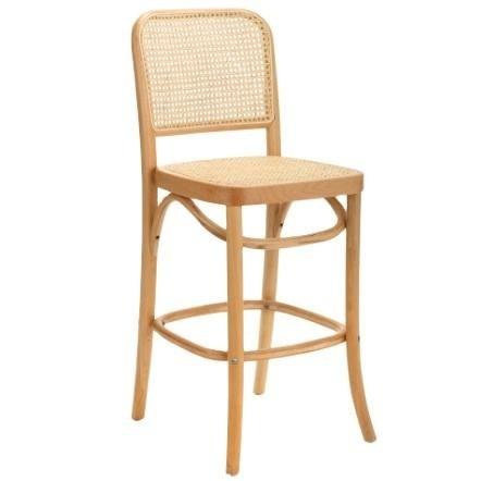 Commercial Furniture Wooden Counter Stool with Natural Frame and NO Folded