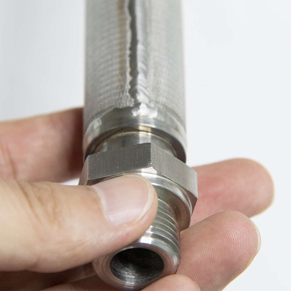 Sintered 10 Micron Wire Mesh Filter Cylinder，Heat Resistant SS Oil Filter Tube