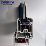 DIMEX L60 Laminated UPVC Window Profiles For Casement Windows And Doors