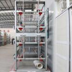 Manual Feeding System 45 Days Chicken Cage , 3 Tiers Chick Rearing Cage
