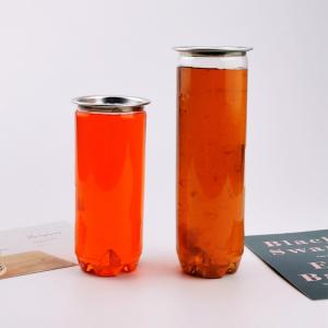 China 202# 52MM Neck Pet Coffee Cup 250ml Pet Juice Bottle Eco Friendly factory