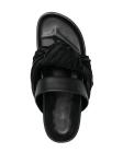 Size 38 24cm Womens Soft Bottom Slippers Knotted Flat Leather Slip On Sandals