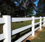 White Pvc Antiseptic Vinyl Pasture Fencing 3 Rail Plastic Farm For Horse