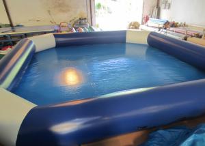 China Amusement Park Inflatable Water Games Blue Blow Up Pool 8 X 8m Customized factory