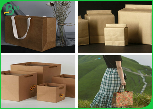 125g 170g FDA Certified Brown Color  Kraft Paper For Shopping Bags 