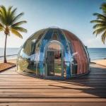 PC Steel Structure Bubble Geodesic Moveable Dome Tent Green House Outdoor