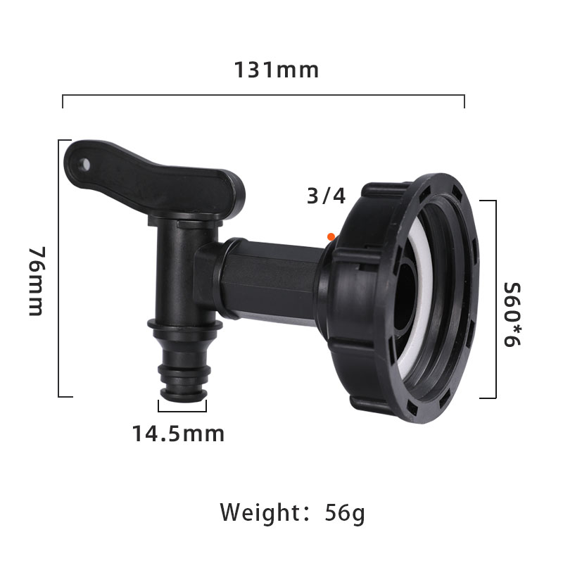 Reducing Durable IBC Tank Tap Adapter S100*6 S60*6 Discharge Nozzle Spout Pipe Tube Connect Connector