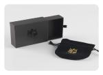 Professional Jewelry Packaging Boxes , Black Paper Packaging Box OEM ODM