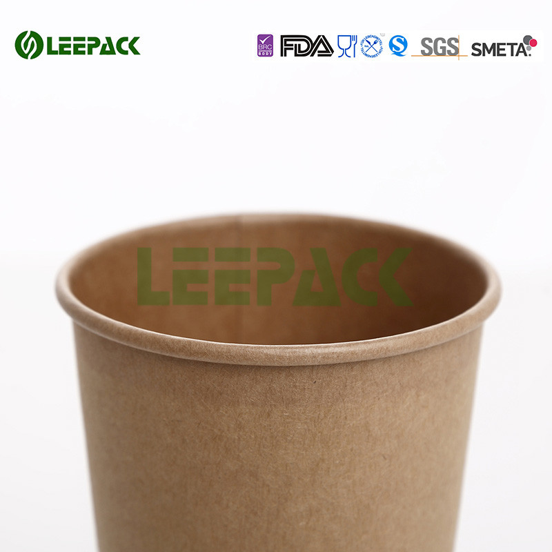 10 oz Eco Friendly Custom Disposable Kraft Coffee Paper Cups fully HD Printing Wholesale hot drink paper cup with lids