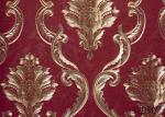 0.53*10M Living Room PVC Removable Wall Coverings With Red And Gold Color , ISO