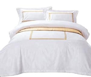 China Poly Cotton Hotel Comfort Sheet Quilt Cover Pillowcase Set for 2.2m 7 feet Bed factory