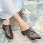 S255 New fashion temperament women's heel shoes wild pointed sexy cool