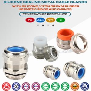China IP68 Waterproof Stainless Steel NPT Electrical Cable Glands with Silicone (Viton, FKM) Sealing Rings factory