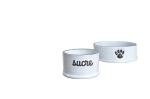 Sustainable Personalised Ceramic Dog Bowls Round Shape With Stand