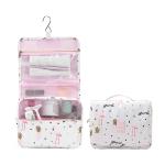 High Quality Flamingo Printed Portable Hanging Travel Makeup Toiletry Bag