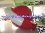 0.9mm PVC Tarpaulin Inflatable Peg-top / Red White Inflatable Saturn Rocker