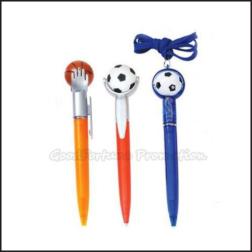 Hot Sale high quanlity Promotional printed logo ballpoint pen with sports ball