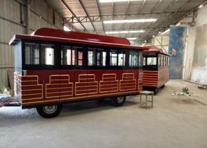 China Customized Color Trackless Train Amusement Ride With FRP And Steel Material factory