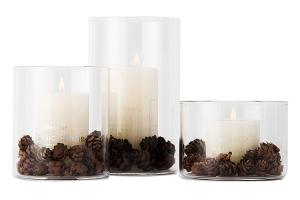 China High Borosilicate Glass Cylinder Candle Holder / Crystal Candle Holder factory