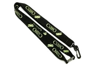 China Fluorescent Green Color Custom Polyester Lanyards Safety Break Black J Hook factory