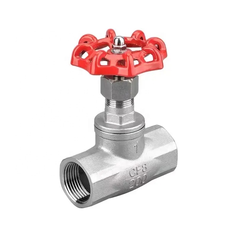 304 316 Stainless Steel Silver Electric Actuated Handwheel Manual Gate Valves for NPT BSPT