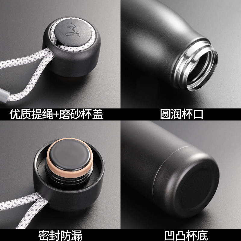 350ml Stainless Steel Metal Reusable Water Bottle With Portable Lid Hydro Insulated Thermal Flask For Hot Or Cold Drinks Direct Drinking Midnight